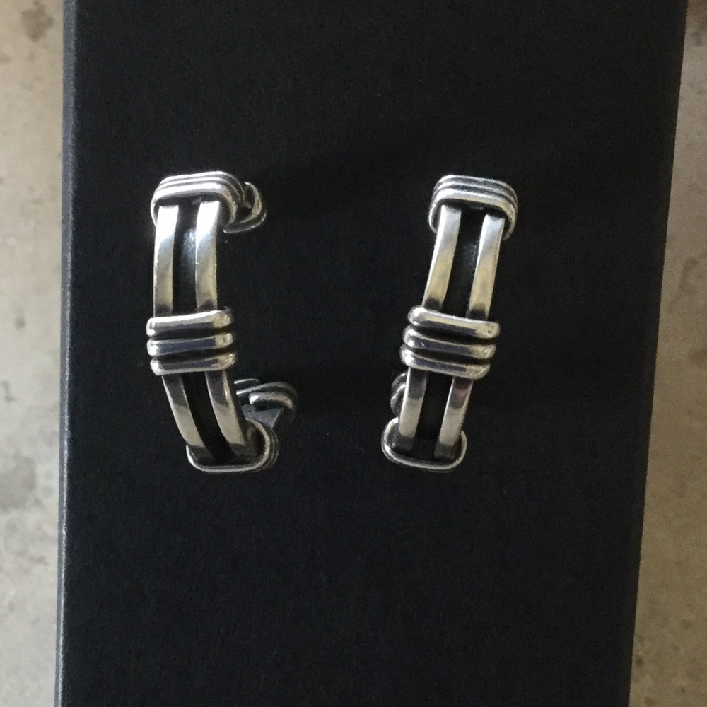 Silver hoop earrings